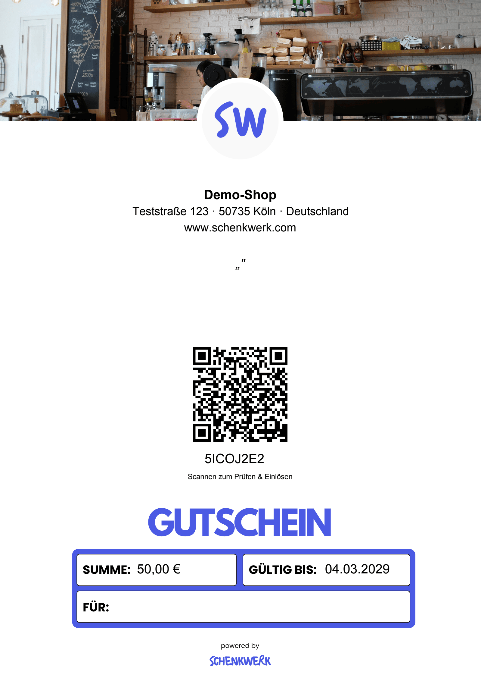 Gutschein-Design