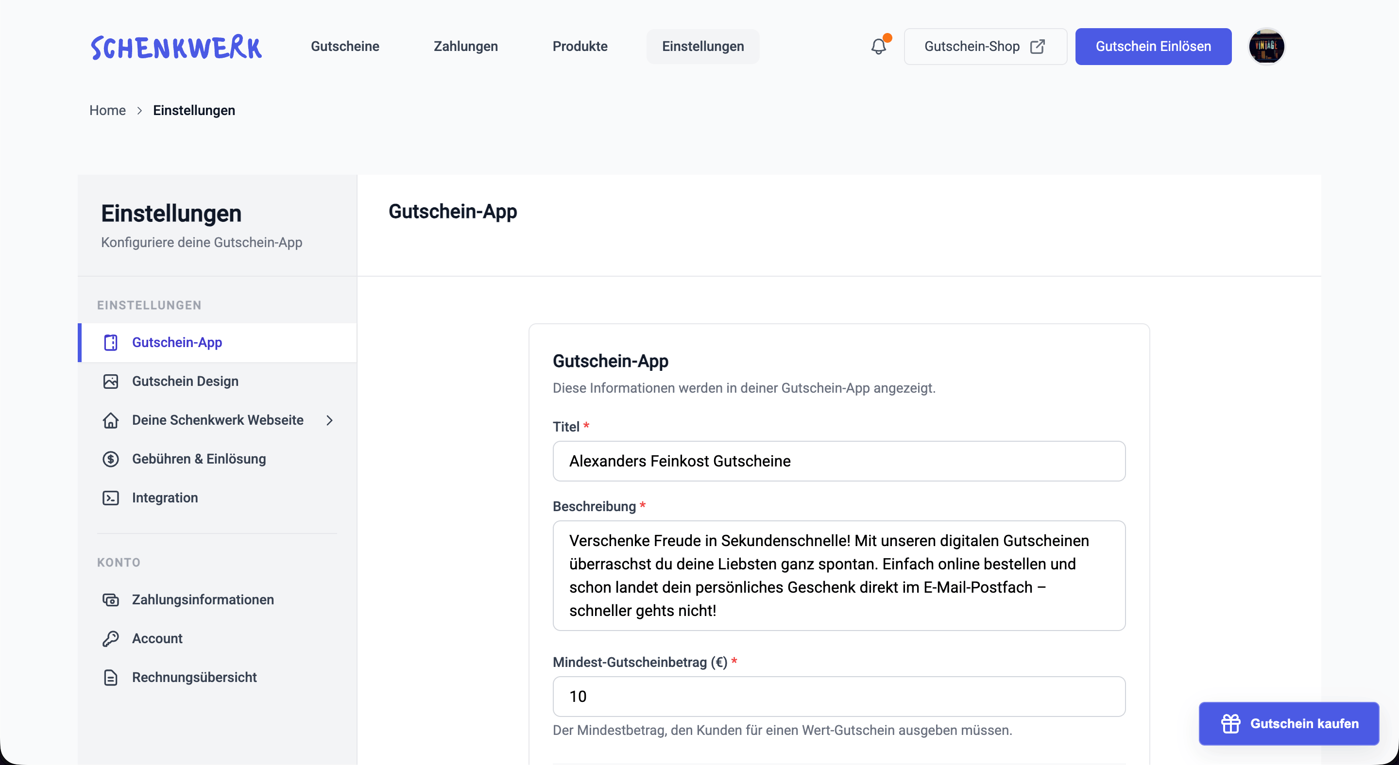 Screenshot Schritt 1