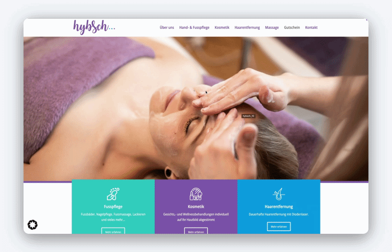 Beispiel: Link im Website-Header wie bei Hybsch.at